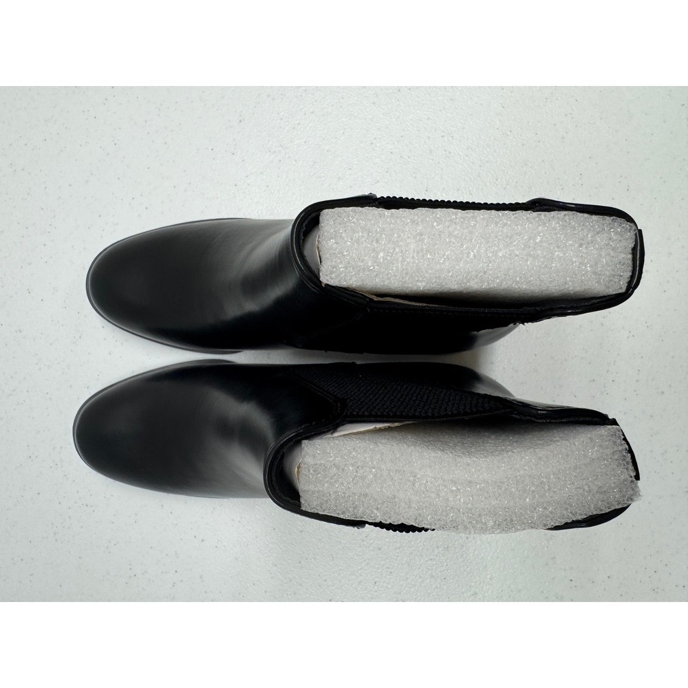 Journee Collection Ankle Boots Womens 7.5 Black Chayse Chelsea Block Heel Vegan - Picture 5 of 11